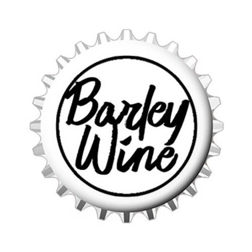 Barley Wine Bottle Caps Black & White 80 PCS